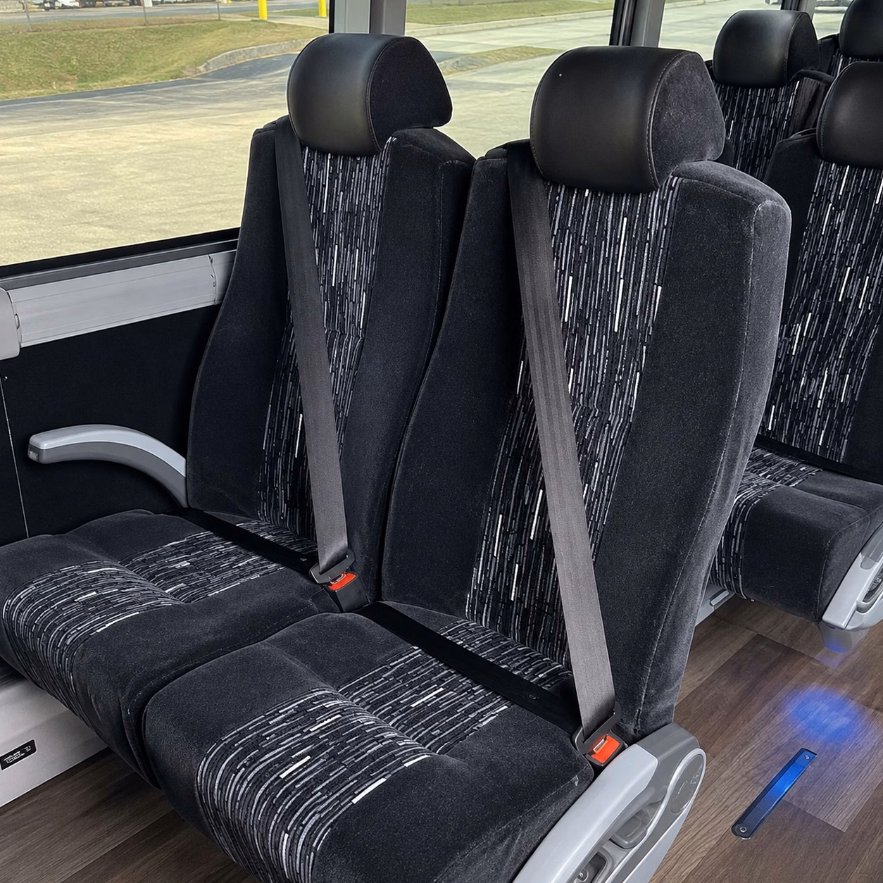 overland park charter bus interior
