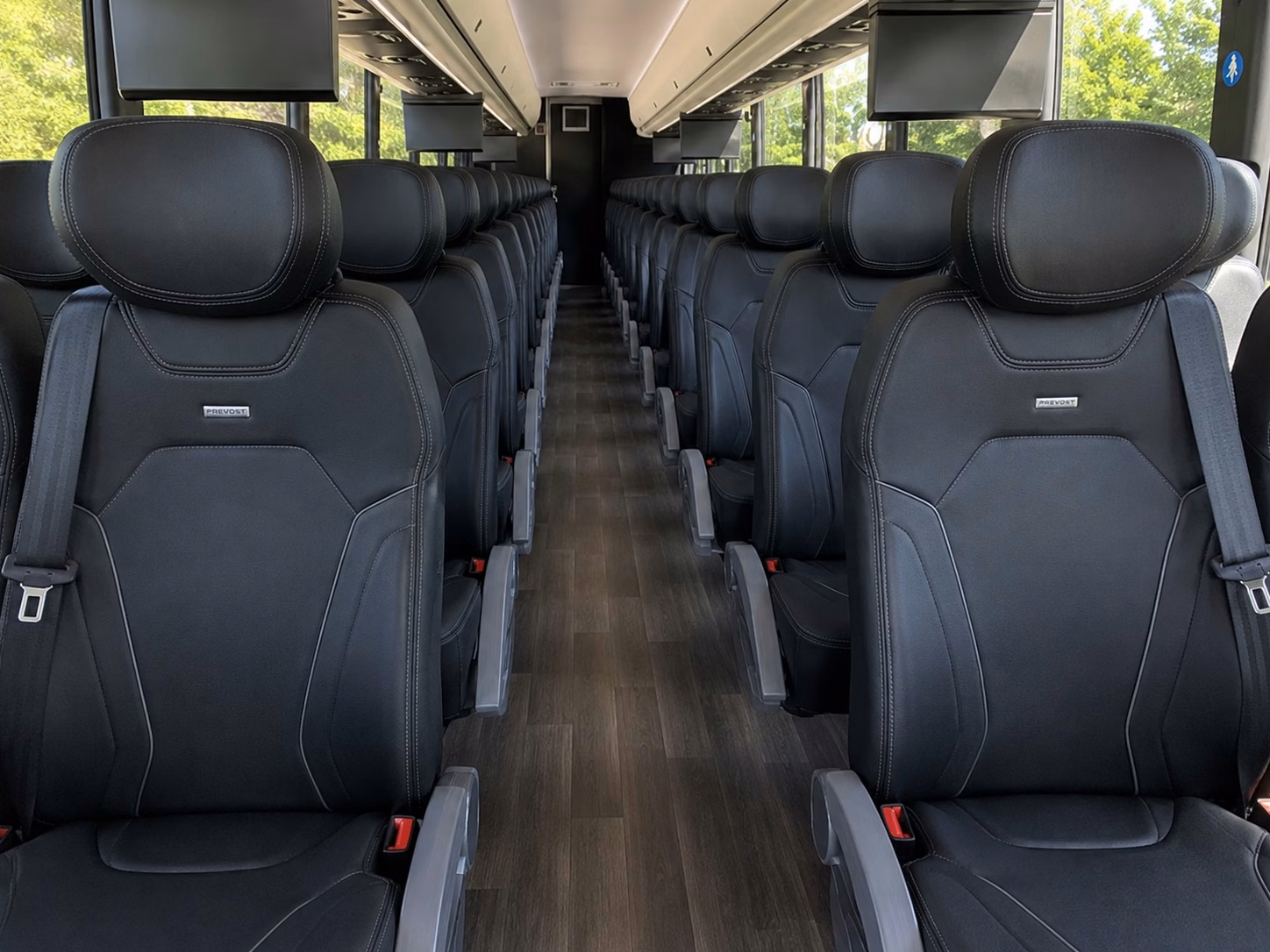 overland park charter bus rental interior